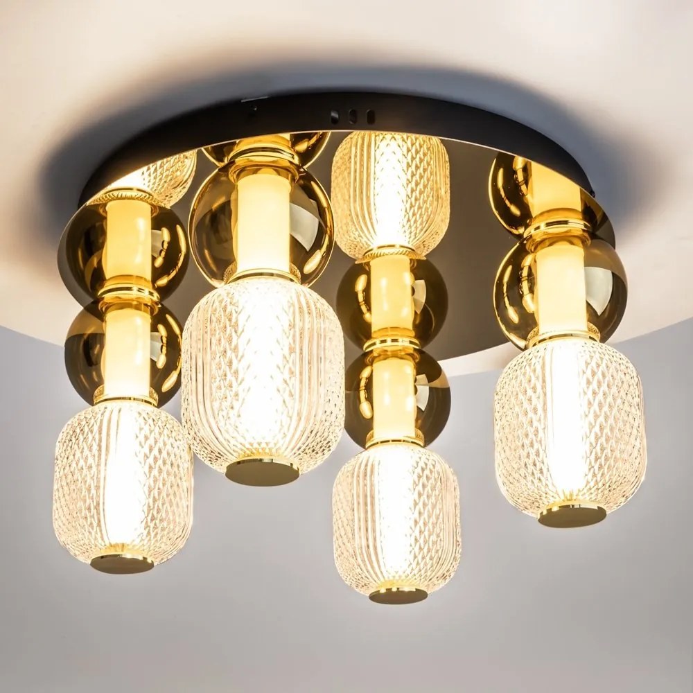 Plafoniera LED design modern decorativ Drop auriu