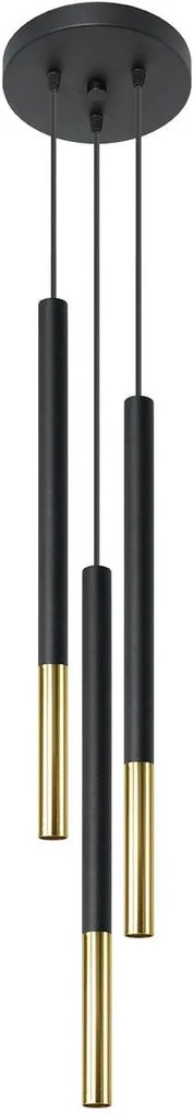 Sollux Lighting Mozaica lampă suspendată 3x40 W negru SL.0893