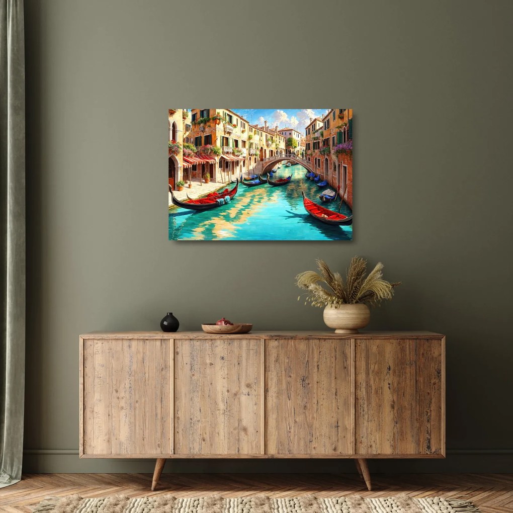 Tablou pe sticlă - Veneția (70x50 cm)