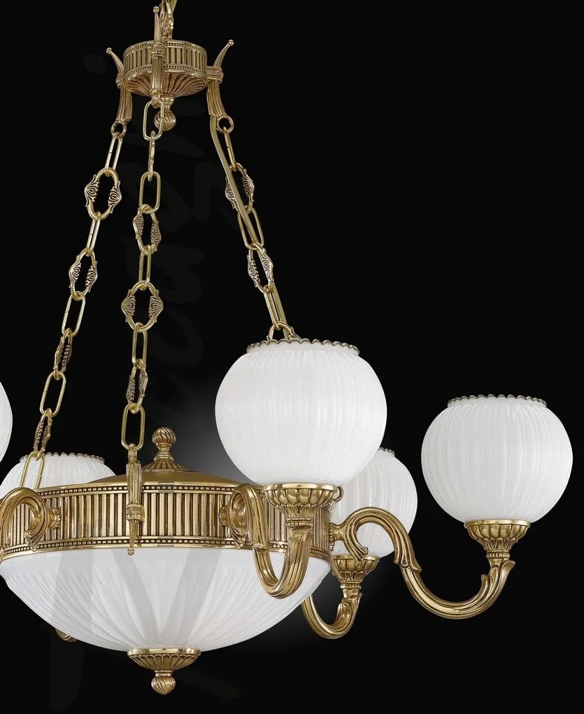 Candelabru clasic din alama 6+2 design italian 9350