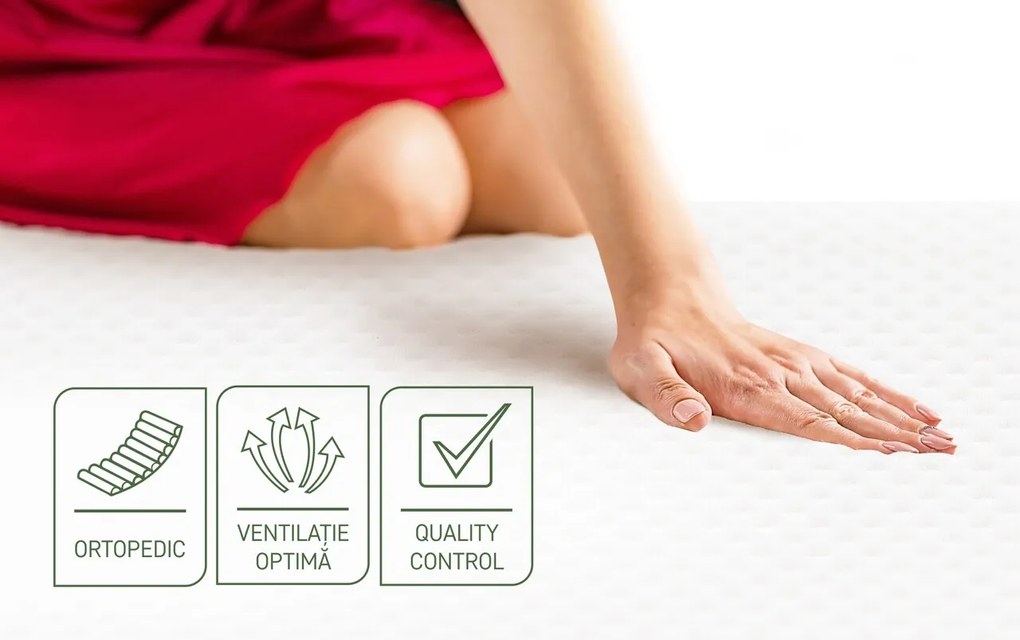 Saltea Ergo Relax Free Air 14+3 Memory, Super Ortopedica, Husa Hipoalergenica, 160x200x17 cm