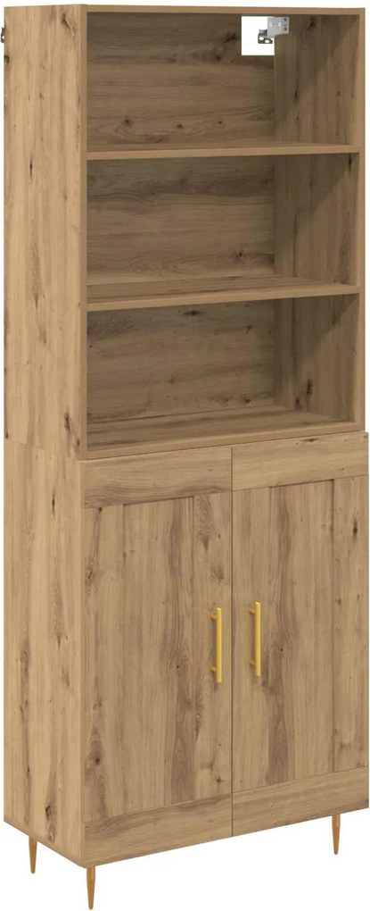 vidaXL Bufet Stejar Artizanal 69,5 x 34 x 180 cm Lemn compozit