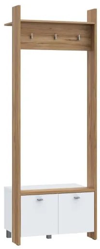 Cuier Ryloth Stejar Catania Si Alb, 74.1 Cm