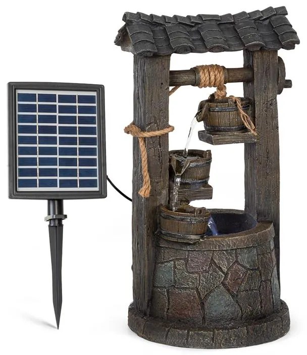 Blumfeldt Speyer fântână de grădină cu cascadă, 4 trepte, acumulator 2,8W, LED solar