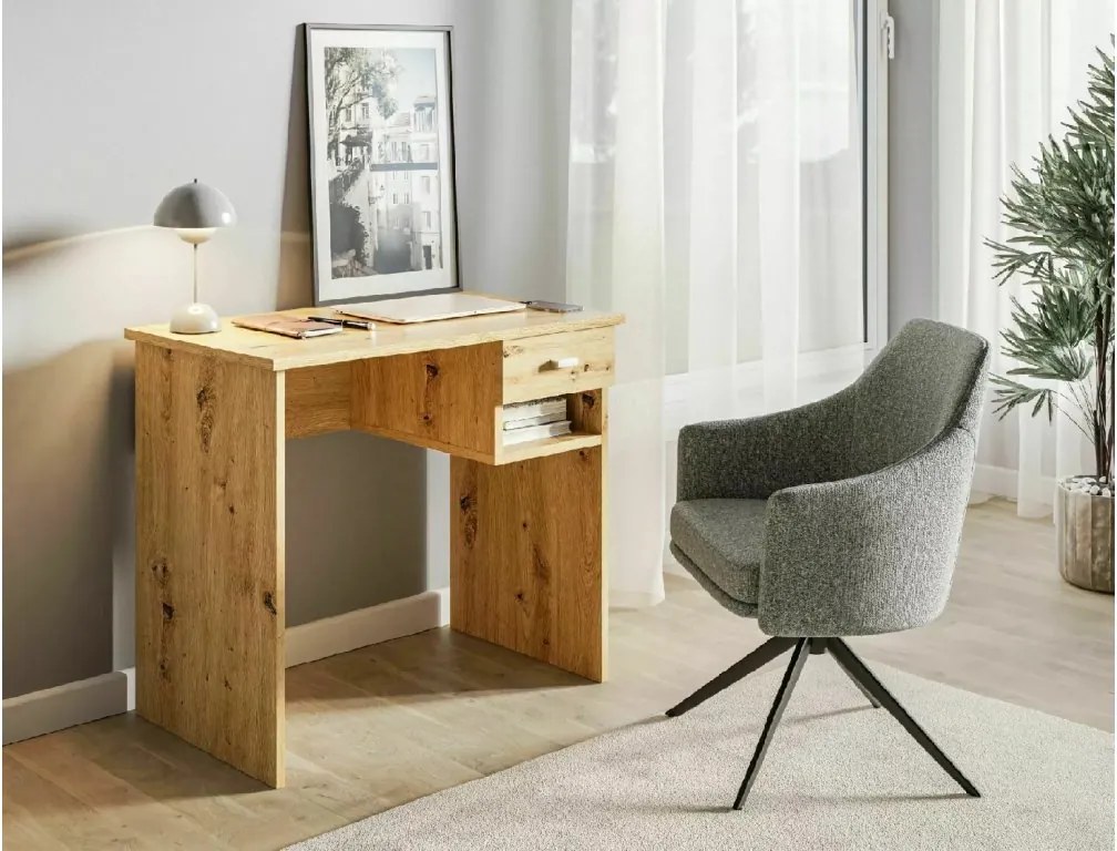 Birou cu blat in decor stejar artisan B-011