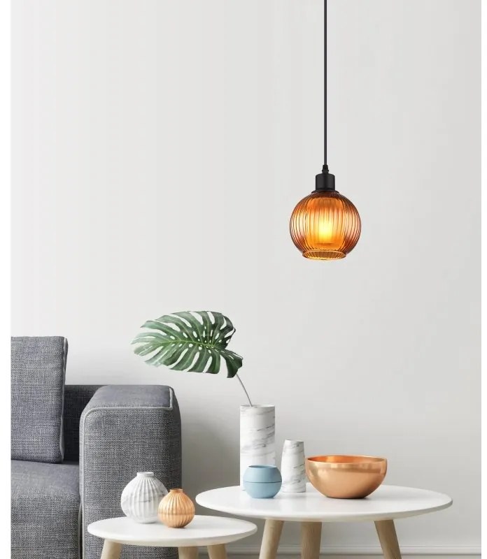 Pendul design modern ZUMBA negru/bronz