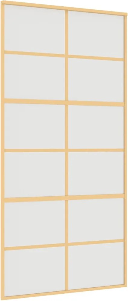 vidaXL Ușă glisantă, auriu, 102,5x205 cm, sticlă ESG mată și aluminiu