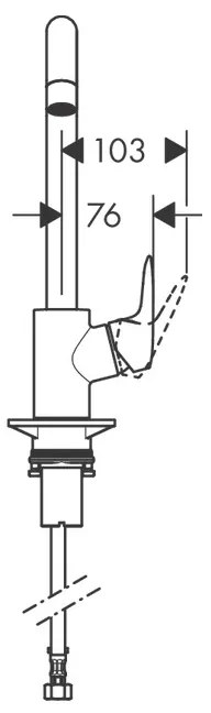 Baterie de bucatarie cu monocomanda, Hansgrohe, Logis M31 260, crom