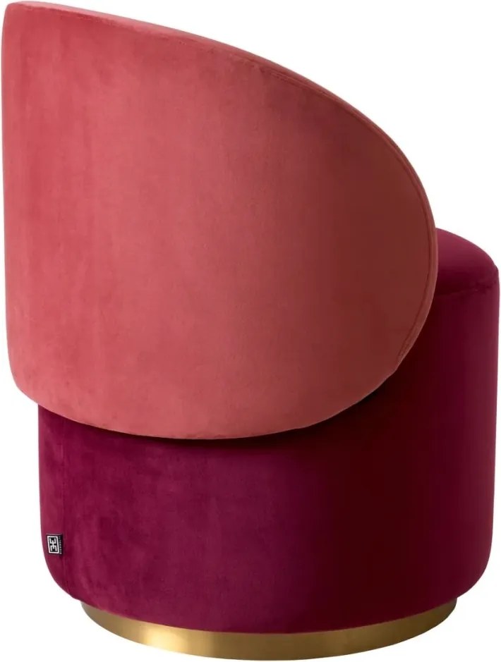 Fotoliu pivotant modern design LUX Chair Greer, Savona bordeaux red