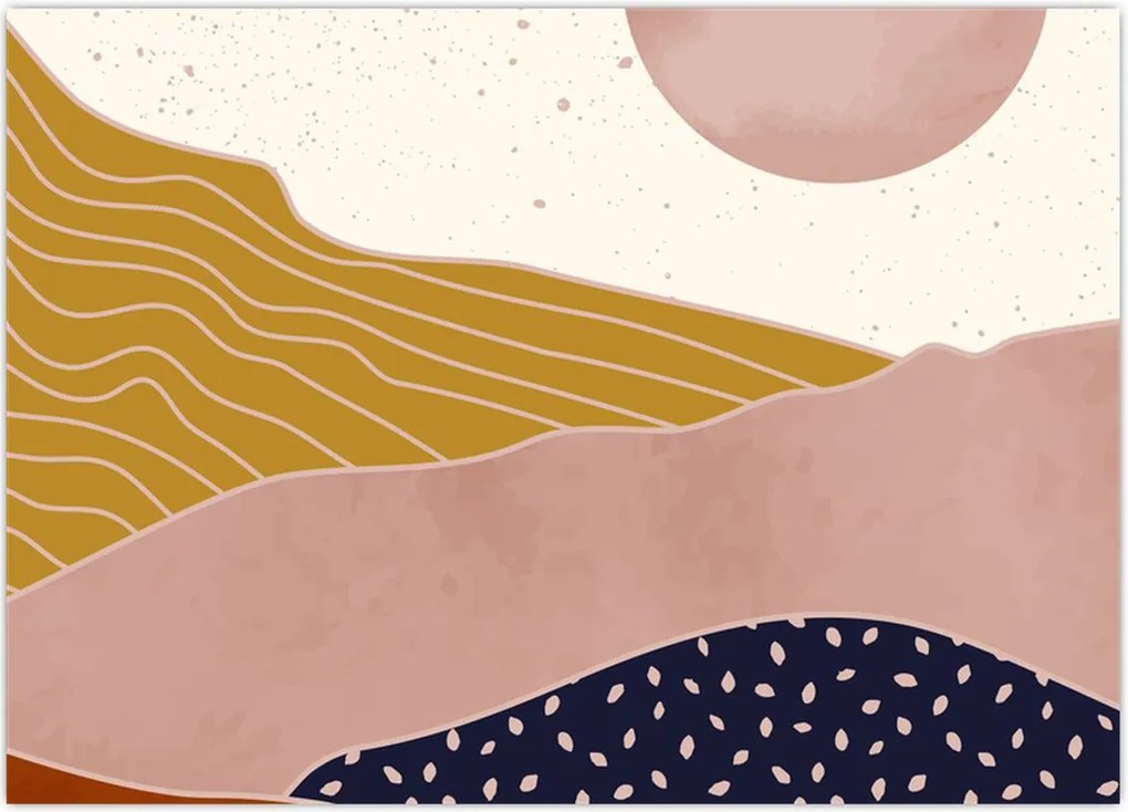 Tablou pe sticlă - Răsărit de soare (70x50 cm)