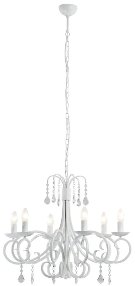 Pendul design modern Diadema alb 64cm