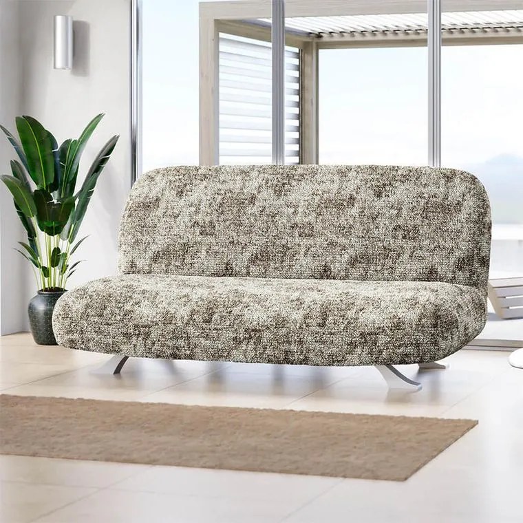 Gaico Huse bielastice MARMO bej 2fotoliu cu manere de lemn (l. 80 -140 cm)