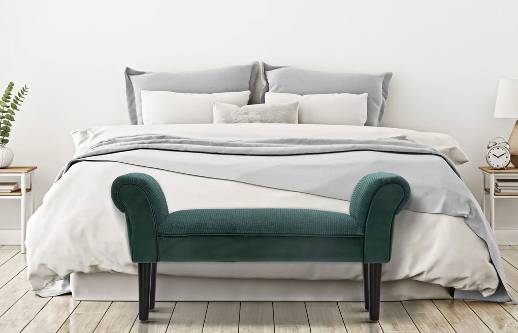Mauro Ferretti Banca de catifea crem CM 102X31X51