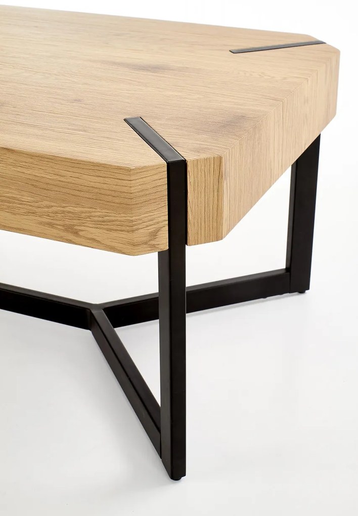 Masa de cafea Lavida stejar auriu/negru L110 cm