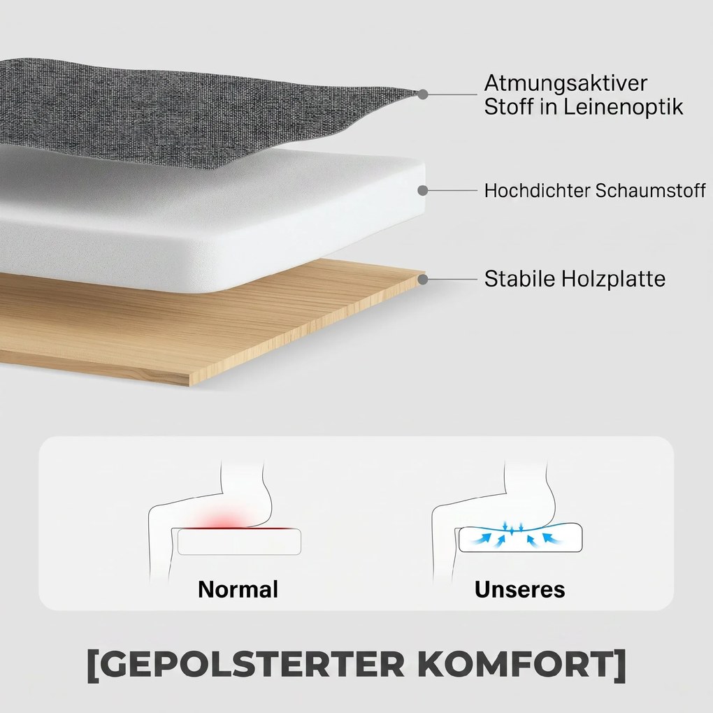 HOMCOM Canapea Extensibilă cu 3 Locuri cu Șezlong și Spațiu de Depozitare, 197x129x85 cm, Gri Închis | Aosom Romania