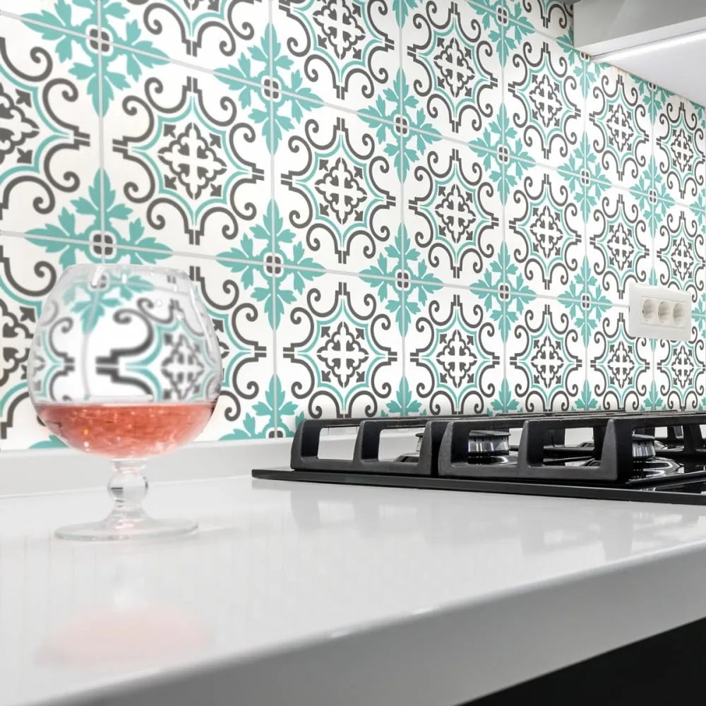 Set 60 autocolante de perete Ambiance Paco, 10 x 10 cm