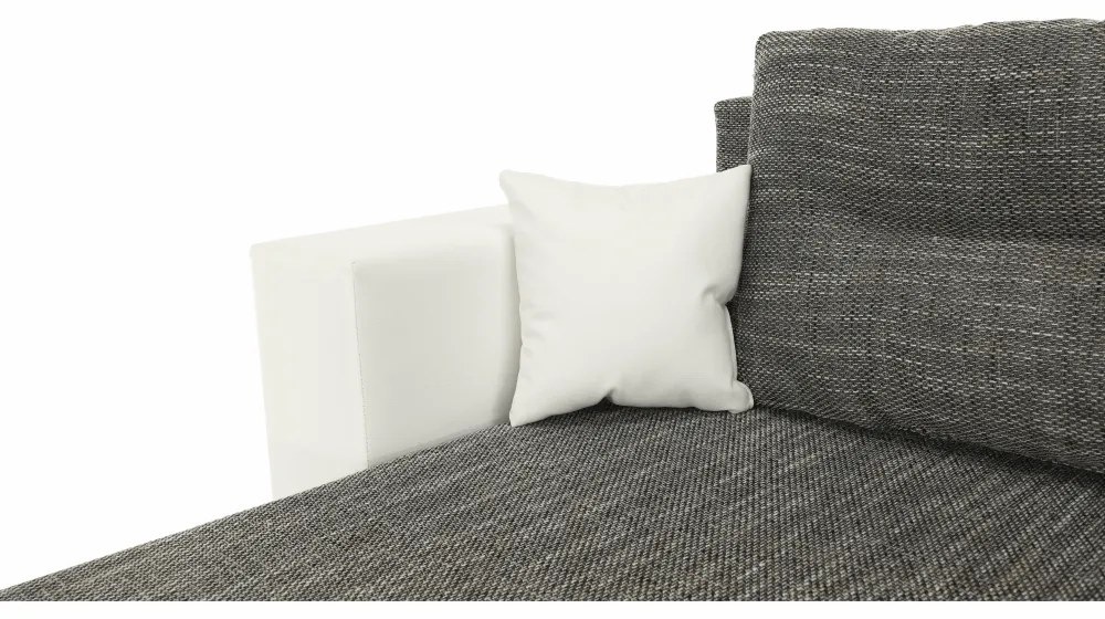Colţar reversibil, alb/gri maroniu, ESSEN