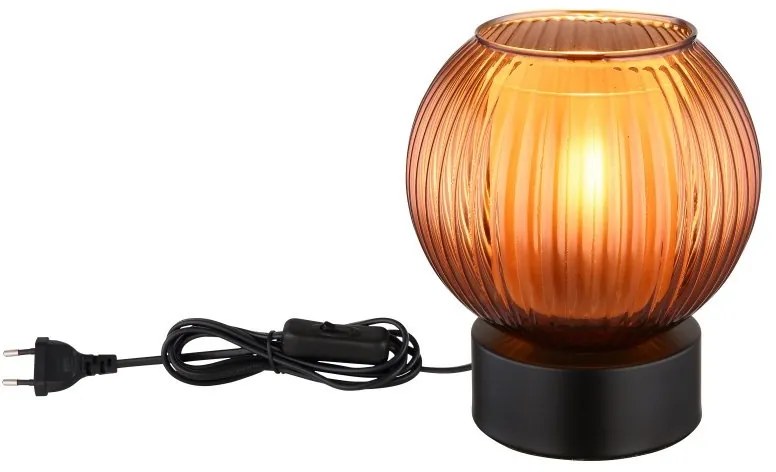 Veioza/Lampa de masa design modern ZUMBA negru/bronz