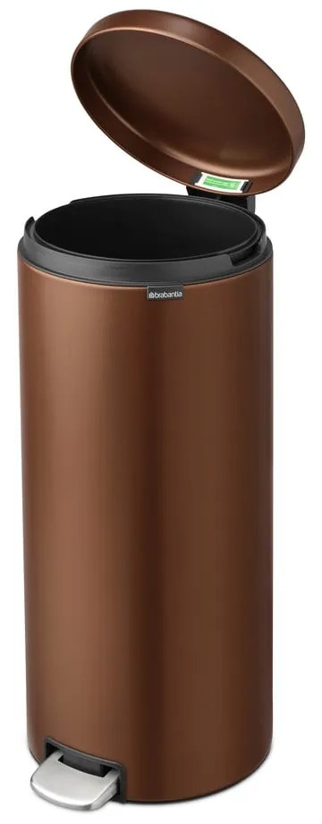 Coș de gunoi bronz cu pedală din oțel 30 l NewIcon – Brabantia