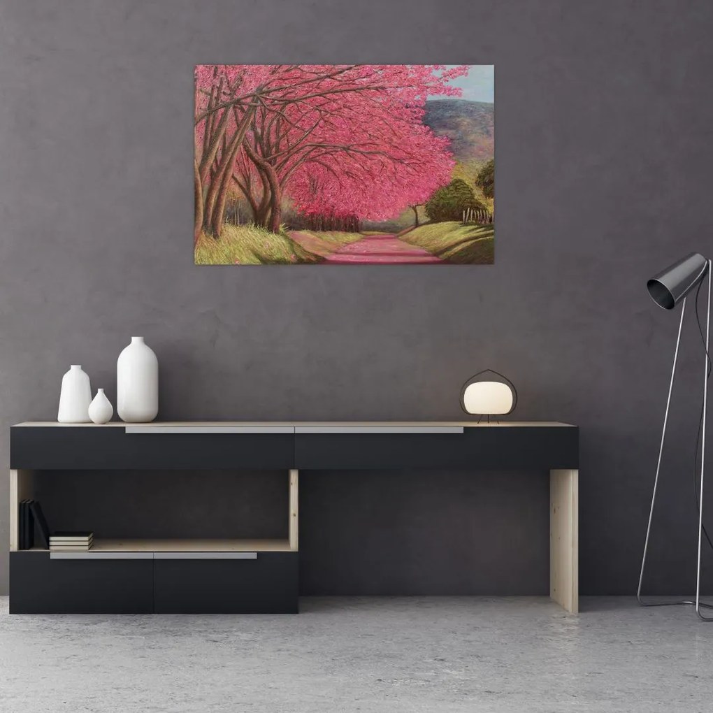 Tablou cu copaci înfloriți (90x60 cm)