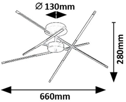 Lustră LED aplicată Rabalux 71338 HENLI2 LED/40W/230V 3000K negru