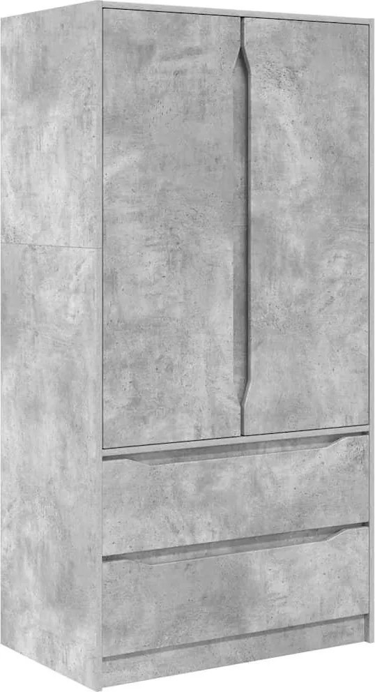vidaXL Dulap de Baie Gri din beton 79,5 x 49 x 156 cm Lemn compozit