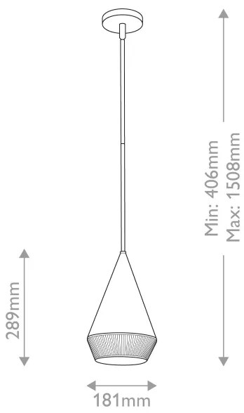 Alora Mood ALM-DAPHNE-P-S-MB - Lustră pe tijă DAPHNE 1xE27/60W/230V, diam. 18,1 cm