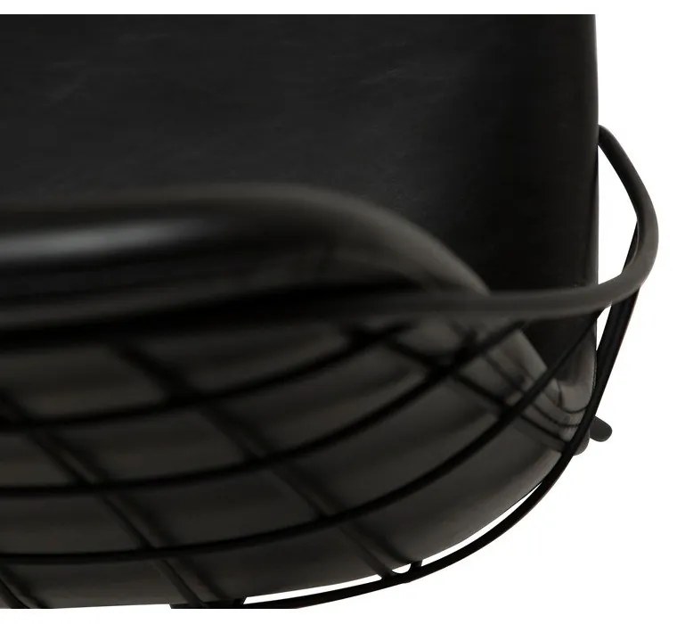 Scaun cu husă din piele artificială DAN-FORM Denmark Sway, negru