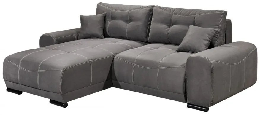 Coltar extensibil, Alvi, cu sezlong interschimbabil, 267 x 91 x 185 cm, antracit
