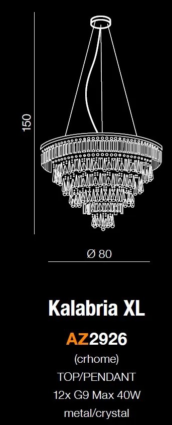 Lustra moderna design elegant KALABRIA XL