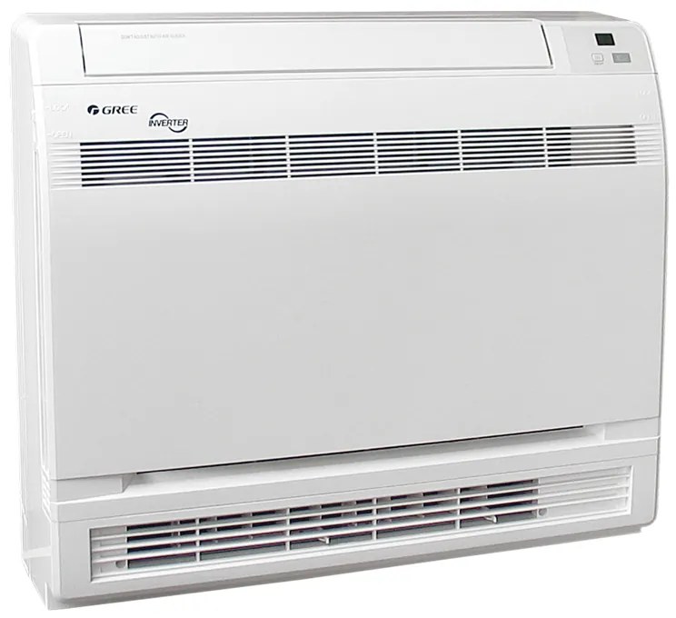 Aparat de aer conditionat inverter pentru podea Gree GEH12AAXD-K6DNA1A, 12000 BTU, 23 m², A++/A+, Wi-Fi, R-32, Alb