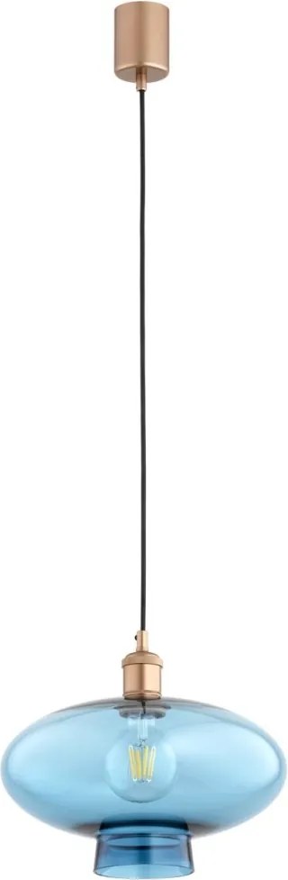 Lustra/pendul design decorativ TRESCO cupru/blue