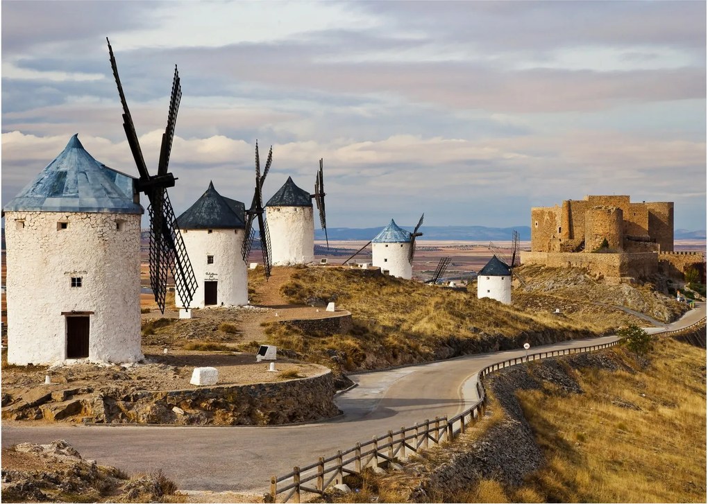 Tablou - Morile de vânt din Consuegra, Spania (70x50 cm)