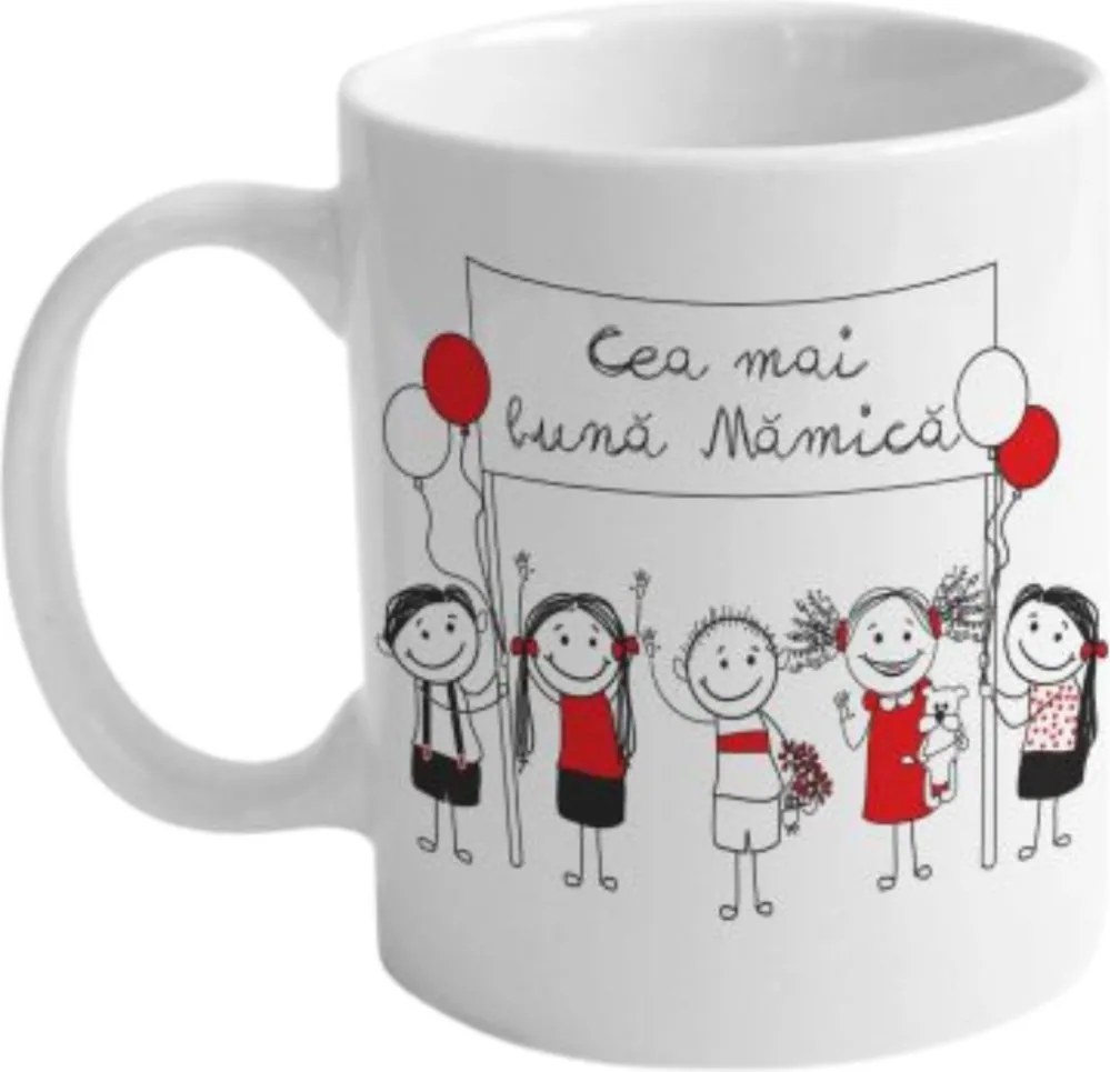 Cana 300ml, model ziua mamei, mesaj Cea mai buna MAMICA, Bg-Tech
