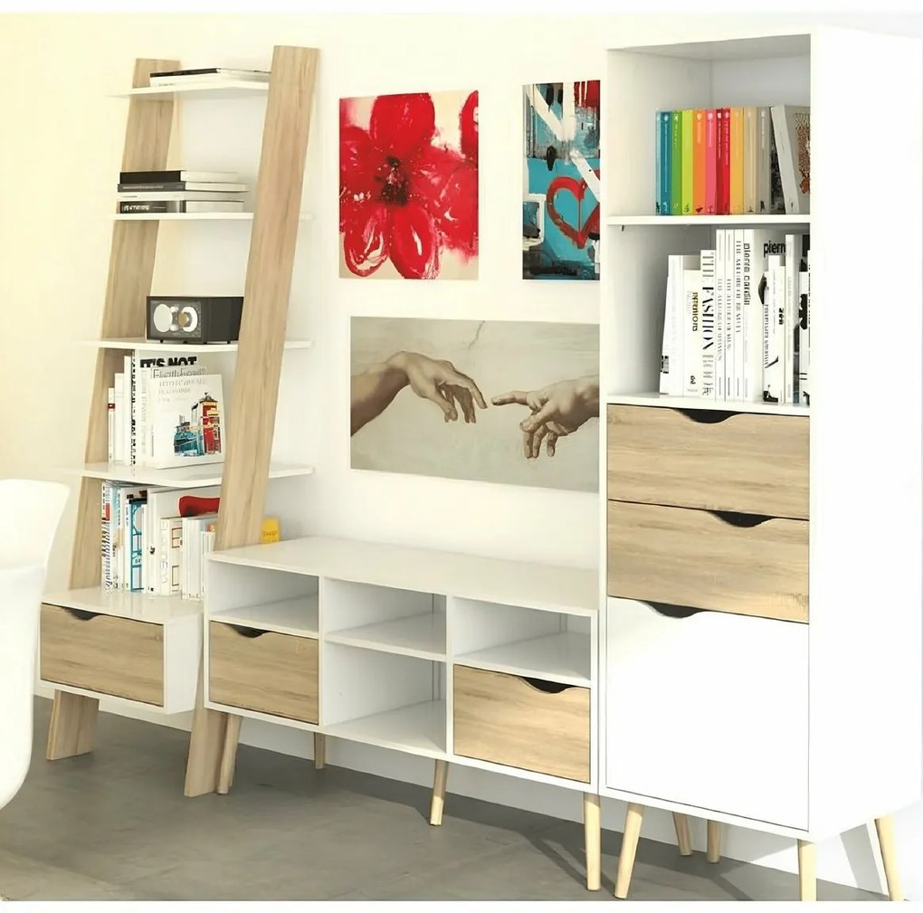 Măsuță TV OSLO 75391, albă