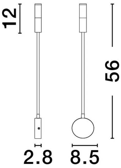 Aplica cu reader LED cu brat flexibil IP44 SONICA alba