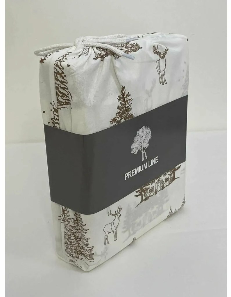 Lenjerie de pat din bumbac de Crăciun Peisaj deiarnă, 140 x 200 cm, 70 x 90 cm