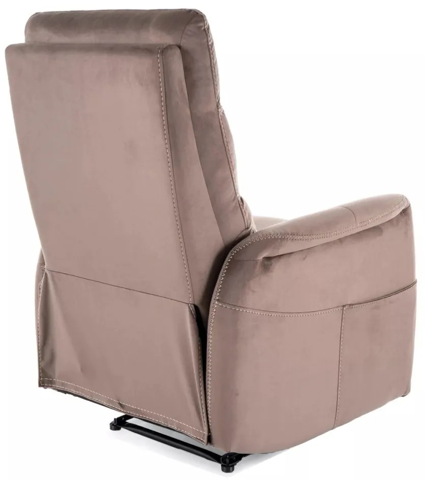 Fotoliu Solon M cu functie de masaj velvet cappuccino Blu38