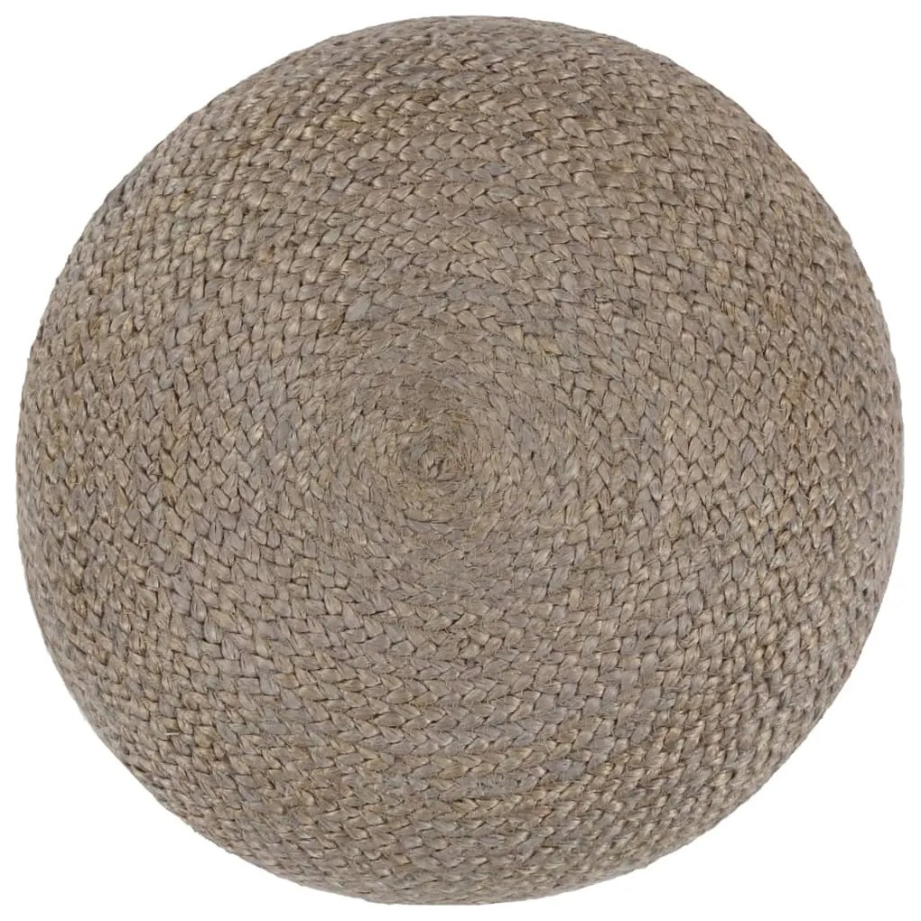 248081 vidaXL Taburet lucrat manual, gri deschis, 45 x 30 cm, iută