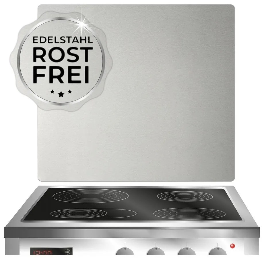 Protecție din oțel pentru peretele de lângă aragaz Maximex Silver, 50 x 56 cm