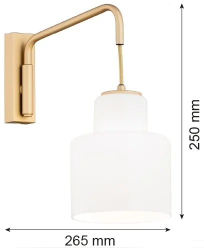 Aplică DIUNA 1xE27/15W/230V auriu Argon 8371