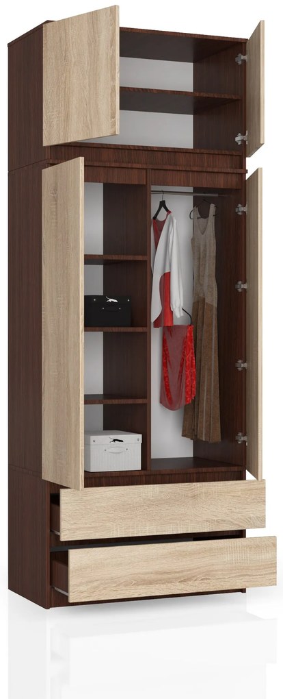 Dulap de haine Sagan (wenge + Stejar sonoma). 1069553