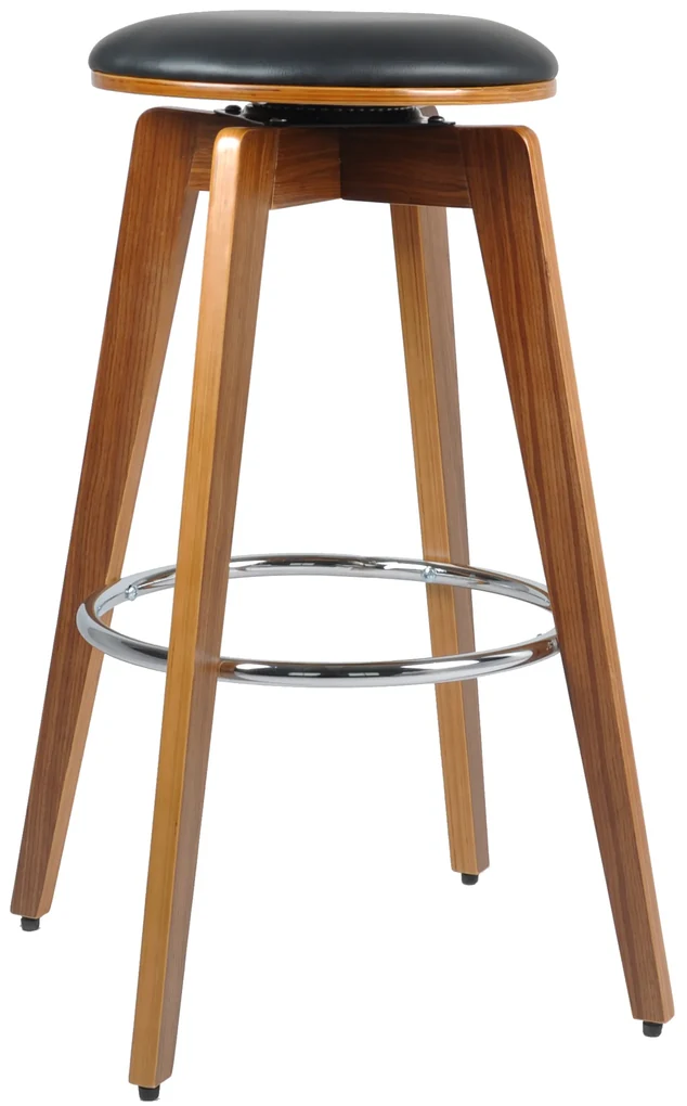 Scaun bar Hermes, negru, 58x58x77 cm