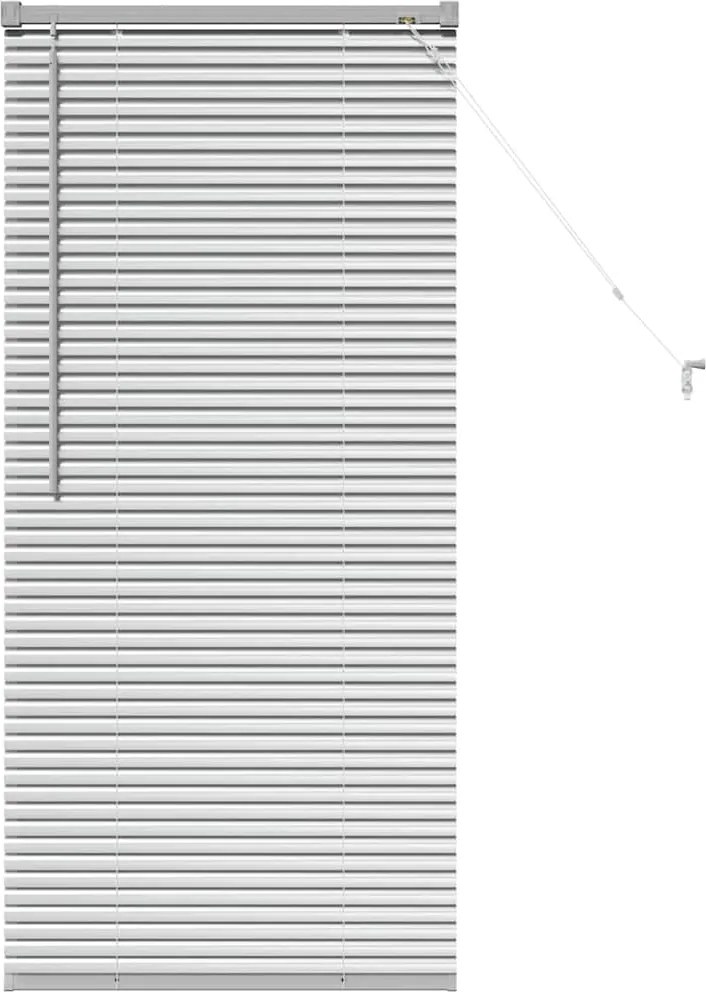 vidaXL Jaluzele venetiene Manual Argintiu 130 x 60 cm Aluminiu