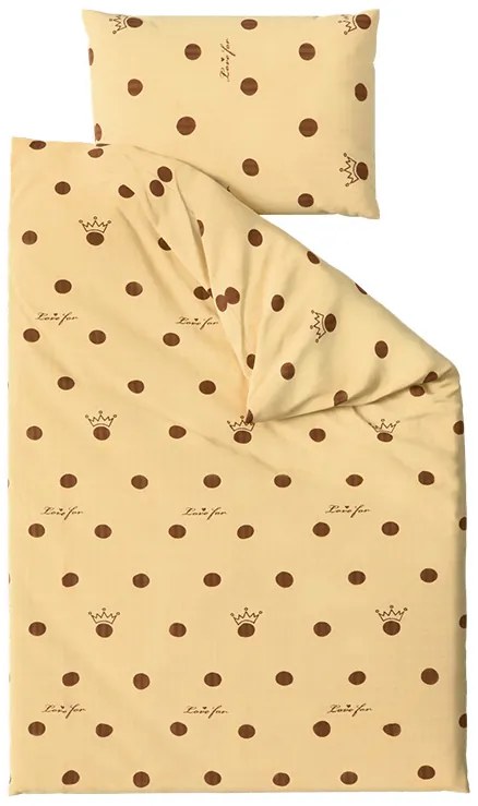 Lenjerie de pat creponata LOVE FOR crem Dimensiune lenjerie de pat: 70 x 90 cm | 140 x 200 cm