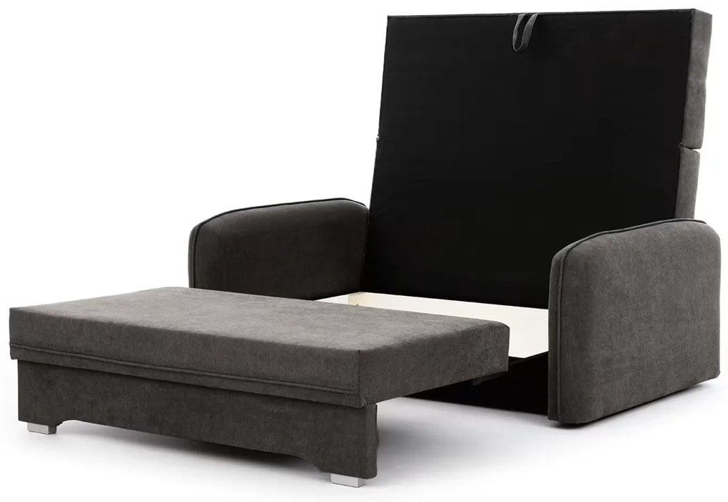 Canapea extensibila cu 2 locuri LAINE, gri inchis