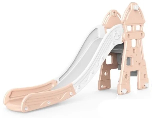 Tobogan MyKids Lighthouse cu cos de baschet Pink