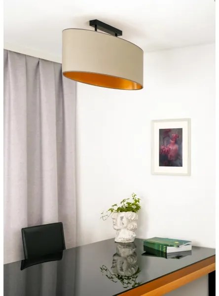 Lustră aplicată Duolla OVAL VEGAN 2xE27/15W/230V bej