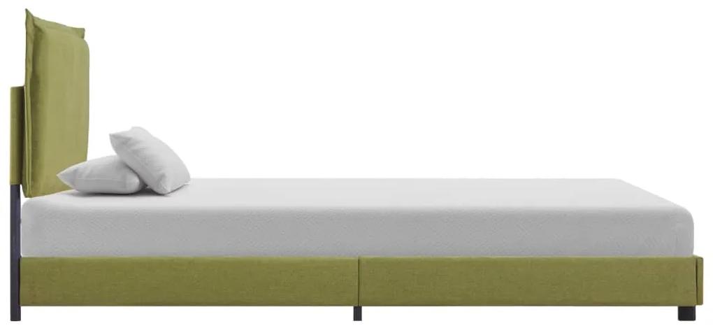 Cadru de pat, verde, 90 x 200 cm, material textil Verde, 90 x 200 cm