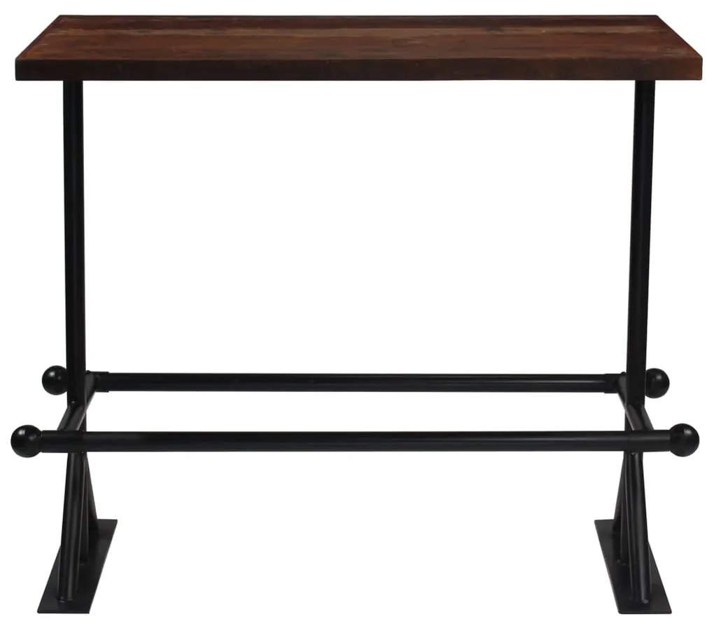 245383 vidaXL Masă de bar, maro închis, 120x60x107 cm, lemn masiv reciclat